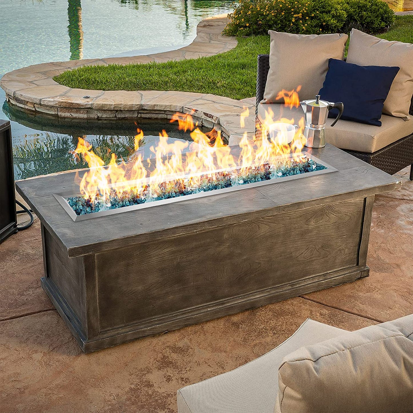 Stanbroil Kit Quemador Lineal para Mesa de Fuego 72 x 6", Gas Natural y Propano, 175K BTU