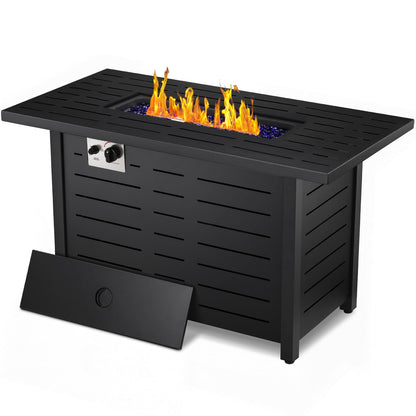 Ciays Brasero de Gas Propano 71 cm, 50000 BTU, Encendido por Pulso, Negro