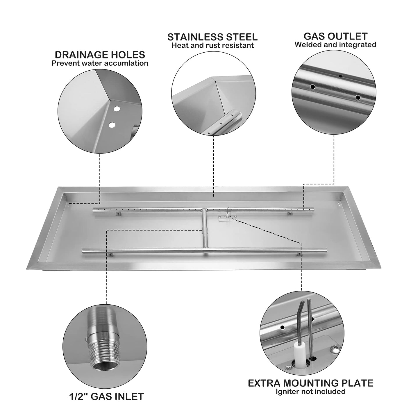 Outland Living Deluxe Brasero Portátil de Propano para Exteriores