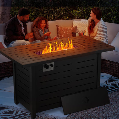 Ciays Brasero de Gas Propano 71 cm, 50000 BTU, Encendido por Pulso, Negro