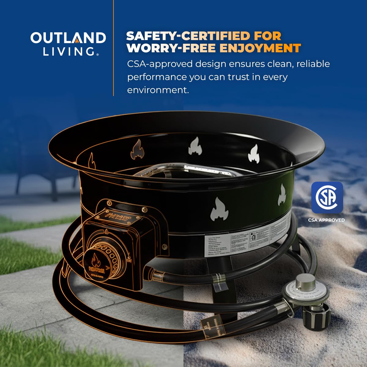 Outland Firebowl portátil propano Fire Pit