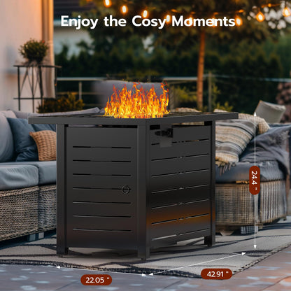 Ciays Brasero de Gas Propano 71 cm, 50000 BTU, Encendido por Pulso, Negro