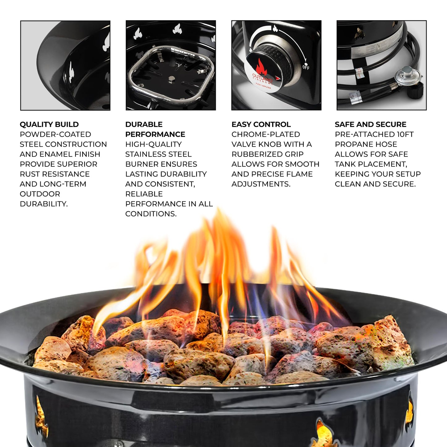 Outland Firebowl portátil propano Fire Pit