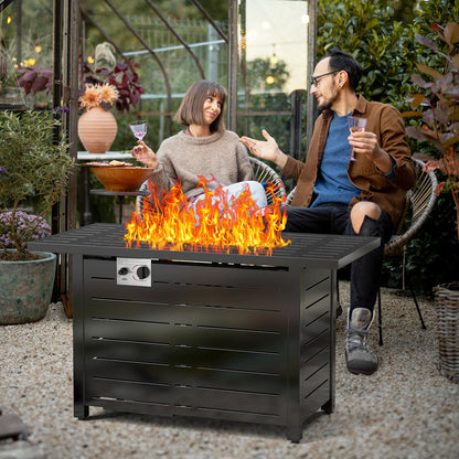 Ciays Brasero de Gas Propano 71 cm, 50000 BTU, Encendido por Pulso, Negro