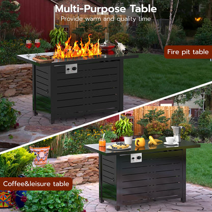 Ciays Brasero de Gas Propano 71 cm, 50000 BTU, Encendido por Pulso, Negro
